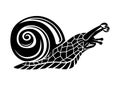 Black snail icon.